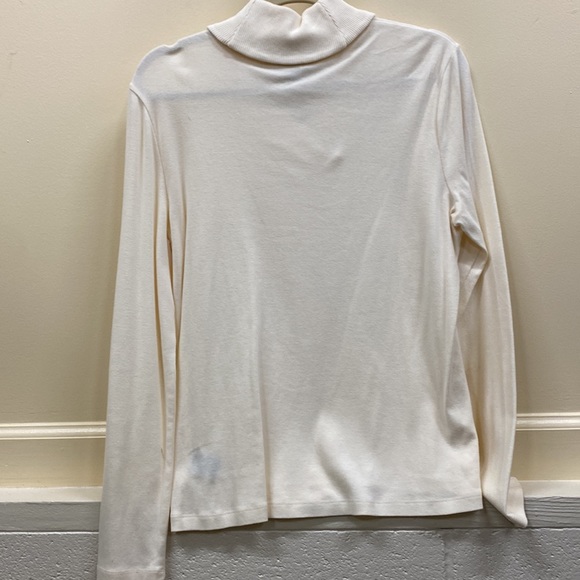 Lauren Ralph Lauren L cotton long sleeve slip on V-neck top - Picture 3 of 5